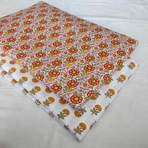 Wholesale Hand Block Printed Cotton Fabric Artisan Crafted Indian Textile Supplier Organic Floral Print Eco-Friendly Girls - Product Image 3