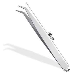 Pinzas de Cejas de Acero Inoxidable Reutilizables CARONIA SURGICAL de Alta Calidad, Acabado Satinado Mate, Puntas Inclinadas - Product Image 5