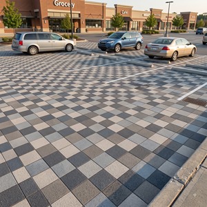 Carreaux de sol extérieurs en céramique 400x400mm, épaisseur 12mm - Finition mate robuste, antidérapants et résistants à l'usure pour allées et usage commercial - Product Image 6