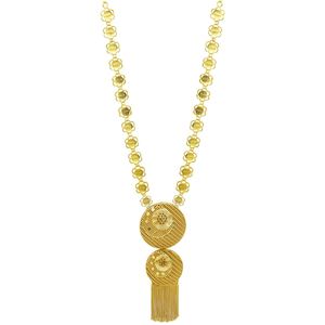 Ensemble de bijoux longs en laiton plaqué or 14K, 18K, 24K, design traditionnel turc, style Dubaï, bijoux de mariée, Oro Joyeria, vente en gros - Product Image 5