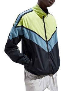 Chaqueta cortavientos de nailon de bloque de Color con cremallera de nuevo estilo de alta calidad personalizada chaqueta cortavientos con capucha informal de talla grande para hombre - Product Image 1