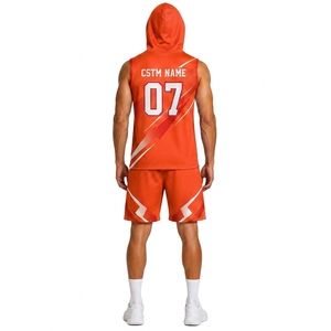 Camiseta Deportiva Personalizada Elite 7 contra 7 sin Mangas con Capucha y Pantalones Cortos Deportivos para Entrenamiento, Competencia y Práctica - Product Image 2