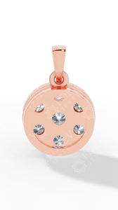 Pendentif cœur à griffes avec diamant de laboratoire taille brillant ronde, en or massif 18 carats, incolore VVS, collier solitaire romantique - Product Image 6