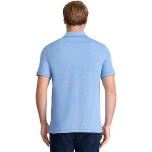 เสื้อโปโลผู้ชายสีฟ้าอ่อน แขนสั้น ผ้าปิเก้ คอตตอน ติดกระดุม สวมใส่สบาย ทรงปกติ ผ้าถัก สีพื้น - Product Image 5