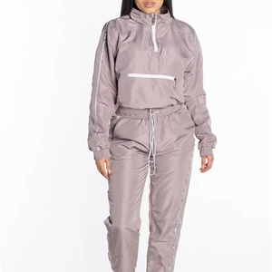 Top Quality Custom Rhinestone <b>Tracksuit</b> Wholesale Customized Winter Windbreaker <b>Tracksuits</b> Set For Hot Sale OEM Wind Breaker - Product Image 2