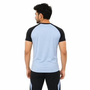 T-shirts de performance raglan personnalisés pour hommes, séchage rapide, respirants, pour le sport, fournisseur d'activewear à marque privée - Product Image 6