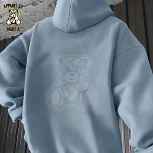Sweat à capuche en coton mélangé épais OEM pour hommes, haute qualité, vente en gros, marque privée, pull à capuche uni, streetwear - Product Image 2