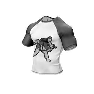 Men Rash Guard Custom Customized Spandex Logo Style Sportswear Fabric Nylon Gym Shirt men rashguards martial arts wear swimwear - Product Image 4