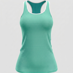 Camiseta sin mangas transpirable para mujer, ecológica, de moda, de color liso, de secado rápido y ligera, al por mayor. - Product Image 2