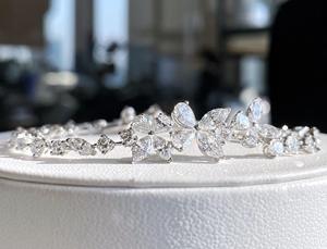 สร้อยข้อมือเพชรทรงบาแกตต์ชุบโรเดียมทองคำ 14k แบบคลาสสิก ดีไซน์แบบช่องใส่เพชร สไตล์ฮิปฮอป สำหรับทุกเพศ เหมาะสำหรับใส่ทุกวัน - Product Image 5
