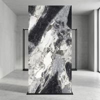 Mica Rock High Brillant Grand Format 1600x3200mm Carreaux de porcelaine en pierre frittée émaillée Poli Comptoir Table Cuisine extérieure