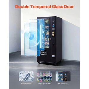 Máquina Expendedora Refrigerada Comercial de 36 Compartimentos para Snacks, Refrescos y Bebidas con Aceptador de Billetes/Monedas ICT y 6 Niveles - Product Image 5