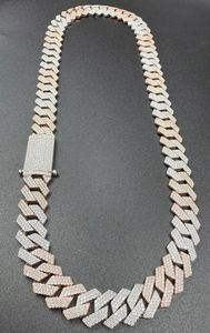 Cadena Cubana Iced Out de Plata de Ley 925 con Baño de Rodio y Moissanita VVS, Collar Cubano Miami, Joyería Hip Hop - Product Image 4