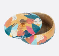Boîte à roti en bois artisanale, boîte de rangement pour chapati, boîte à pain pour la cuisine avec couvercle