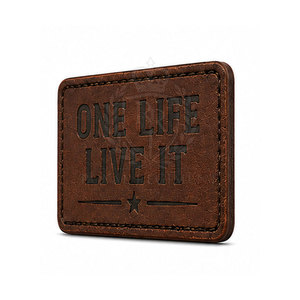 Customized Leather Patches Premium Quality Embossed Logo <b>Labels</b> Durable Personalized <b>Clothing</b> Accessories For Wholesale Orders - Product Image 2