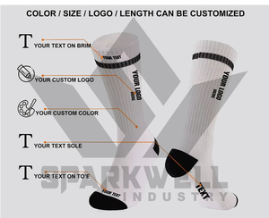 Blue Knee High Sports <b>Socks</b> for Men Breathable Knitted <b>Polyester</b> Spandex Summer Athletic Team Football Rugby Basketball Training - Product Image 3