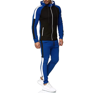 Ensemble de survêtement personnalisé pour homme en coton et élasthanne coupe-vent, idéal pour l'extérieur et à séchage rapide - Product Image 1