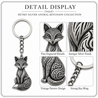 Porte-clés vintage en métal avec accents décoratifs, design personnalisé, cadeau souvenir, fourni directement par le fabricant