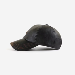 Casquettes de baseball X1691 en PU avec patchs en cuir PU pour la fabrication de casquettes en cuir - Product Image 2