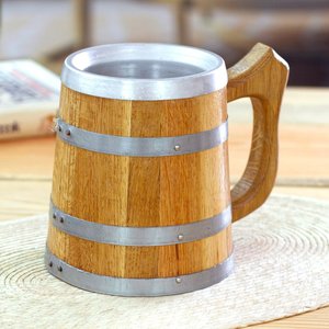 Natural Grain Wooden Eco-Friendly Modern Goblet Elegant Beer Mug Decorative Drinkware for Bar Use Special Occasions and Gifts 45 - Product Image 6
