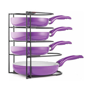 Organizador de Sartenes Metálico con Acabado Bronce de Primera Calidad para Armario de Cocina y Despensa, Solución de Almacenamiento de Utensilios de Cocina de 5 Niveles, Ahorro de Espacio - Product Image 3