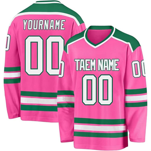 Nouveaux maillots de hockey sur glace imprimés par sublimation de qualité supérieure pour hommes avec logo personnalisé, respirants et antibactériens, service OEM, faible MOQ - Product Image 1