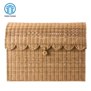 Coffre de rangement en rotin naturel fait main, best-seller, de haute qualité, en osier, pour couvertures et jouets, élégant meuble de maison - Product Image 1