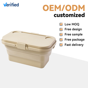 XinHang Giỏ Dã Ngoại Ngoài Trời Có Thể Gập Lại Tiện Lợi Giỏ Dã Ngoại Có Nắp Đậy Chắc Chắn Dung Tích Lớn Đa Năng Xô Cắm Trại - Product Image 2