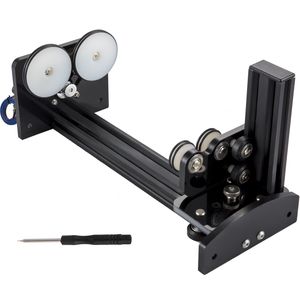 เครื่องตัดเลเซอร์แบบ4ล้อมอเตอร์สเต็ป42-350มม. เครื่องตัดเลเซอร์โรตารี่ทรงกลมติดตั้งตามแกนหมุน - Product Image 1