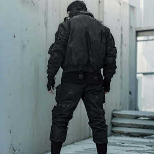 เสื้อแจ็คเก็ตเทคแวร์ผู้ชายแบบสั่งทำพิเศษ หลายกระเป๋า ฟังก์ชั่นหลากหลาย สไตล์สตรีทแวร์ เออร์เบิน บอมเบอร์แจ็คเก็ต ยูทิลิตี้ วินด์เบรกเกอร์ คาร์โก้ เสื้อคลุมกันลม - Product Image 3