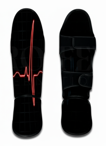 Protège-tibias en cuir de qualité supérieure pour MMA et Kickboxing, avec logo personnalisé, pour la protection des jambes, entraînement de Muay Thai et boxe pour les combattants - Product Image 4