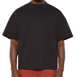 Vente en gros Gym Fitness surdimensionné 100% coton T-shirt pour hommes été imprimé décontracté à manches courtes coupe ample chiné-gris T-shirt - Product Image 5