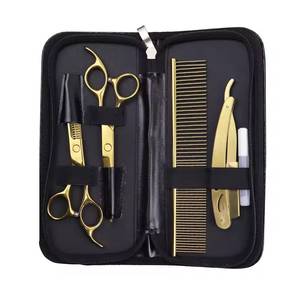 Ensemble de ciseaux de coiffure professionnels MORJE avec peignes, lames en acier inoxydable, pour droitiers, usage en salon - Product Image 1