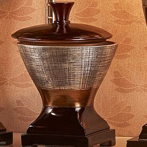 Design egiziano 10 \ "contenitore di gioielli decorativi in Polyresin 'Naomi' alto per riporre alla moda - Product Image 5