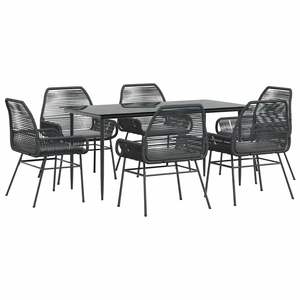 Ensemble de salle à manger de jardin gris foncé - Product Image 2