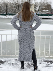 Cardigan en tricot ample pour femme, confortable, doux, chaud, décontracté, pour l'hiver, à manches longues, style superposé - Product Image 6