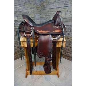 Silla de Montar para Caballo con Diseños Personalizados Grabados, Artesanía Natural, Hecha a Mano, de Cuero Genuino y Madera, Silla Inglesa para Equitación, Suministros Ecuestres - Product Image 3