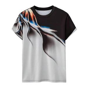 เสื้อยืดโอเวอร์ไซส์คอกลมแขนสั้นสไตล์ไฮสตรีทสำหรับผู้ชาย ผ้าฝ้าย/ใยไผ่ พิมพ์ลายด้านหน้า ป้องกันรังสียูวี ระบายอากาศได้ดี - Product Image 1