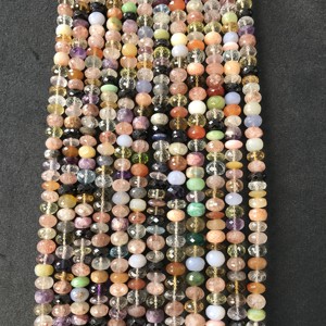 100% Natural IGI Certified AA Grade Plain Multi Disco Rondelle <b>Beads</b> 8mm-9mm Stone Multi <b>Color</b> Multi Fire Vivaaz Gems Jewelry - Product Image 6