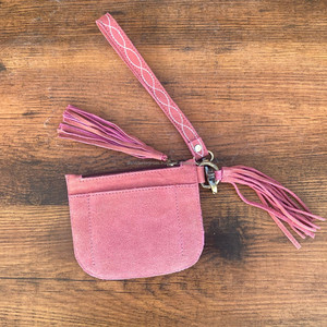 Monedero de cuero de ante de punto de bota de lujo para mujer con muñequera de herramientas tarjetero de cuero genuino occidental llavero carteras - Product Image 5