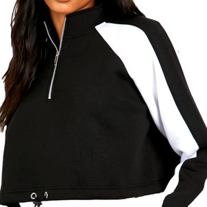 ชุดเซ็ต 2 ชิ้นสำหรับผู้หญิง ผ้าฝ้าย 100% สไตล์ลำลอง เสื้อครอปฮู้ดดี้และกางเกงขาสั้นเหนือเข่า เหมาะสำหรับออกกำลังกายในฤดูหนาวหรือใส่พักผ่อน - Product Image 5