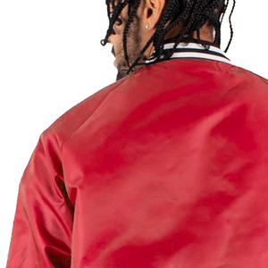 Vestes bomber en satin de haute qualité pour hommes, couleur unie, style varsity, vestes de baseball en satin pour hommes, soldes - Product Image 3