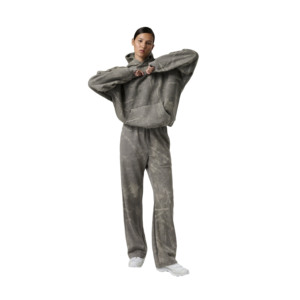 Conjunto Deportivo de 2 Piezas para Mujer, Invierno 2026, Pantalones Deportivos y Sudadera con Capucha, Manga Larga, Cintura Elástica, 100% Algodón, Forro Polar Grueso, Secado Rápido, Transpirable - Product Image 2