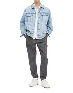 Pantalones Deportivos Slim Fit para Hombre, Tela Elástica, Cintura con Cordón, para Entrenamiento, Running y Estilo Casual - Product Image 1