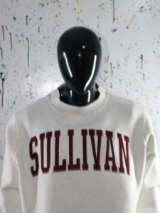 SULLIVAN Sudadera con cuello simulado de 450 GSM, bordado con nombre personalizado, corte holgado y extragrande, 100% algodón, felpa francesa. - Product Image 1