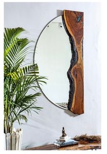 Handmade Solid <b>Wood</b> Frame Mirror Wall Mounted Decorative Wooden Mirror for Home Living Room Bedroom Hotel Decoration <b>Wood</b> Frames - Product Image 2