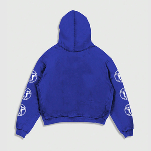 Sweat-shirts surdimensionnés pour hommes de haute qualité avec impression DTG, manches longues, cordon de serrage et fonction de lavage à sec - Product Image 2