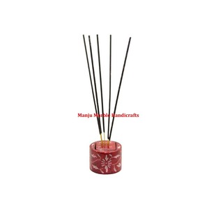 Brûleur d'encens et porte-bâton faits à la main en pierre de savon de conception de qualité luxueuse pour la décoration de la maison - Product Image 3