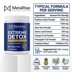 Polvo Instantáneo Vegano con Sabor a Piña para Desintoxicación Natural y Bienestar <span class=keywords><strong>Digestivo</strong></span>, 10 g por Porción, Botella de 400 g para Adultos - Product Image 5