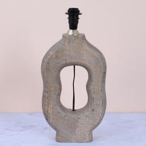 Lámpara de Mesa de Madera Contemporánea con Pantalla de Tela con Estampado de Leopardo, Luz Cálida, Uso Residencial - Product Image 3